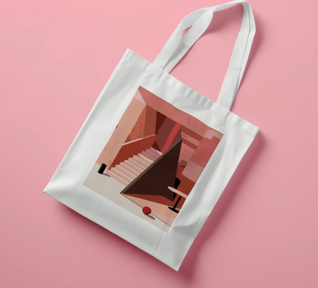 Scala monocromatica rosa borsa in juta da Jasper Rune