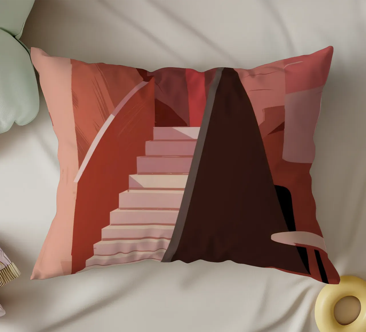 Scala monocromatica rosa cuscino da Jasper Rune