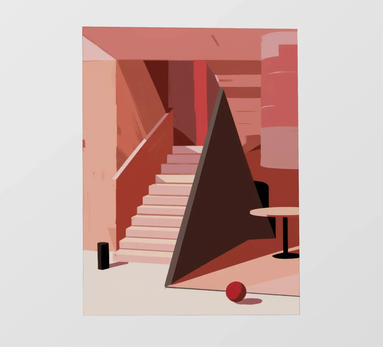 Scala monocromatica rosa telo in pvc da Jasper Rune