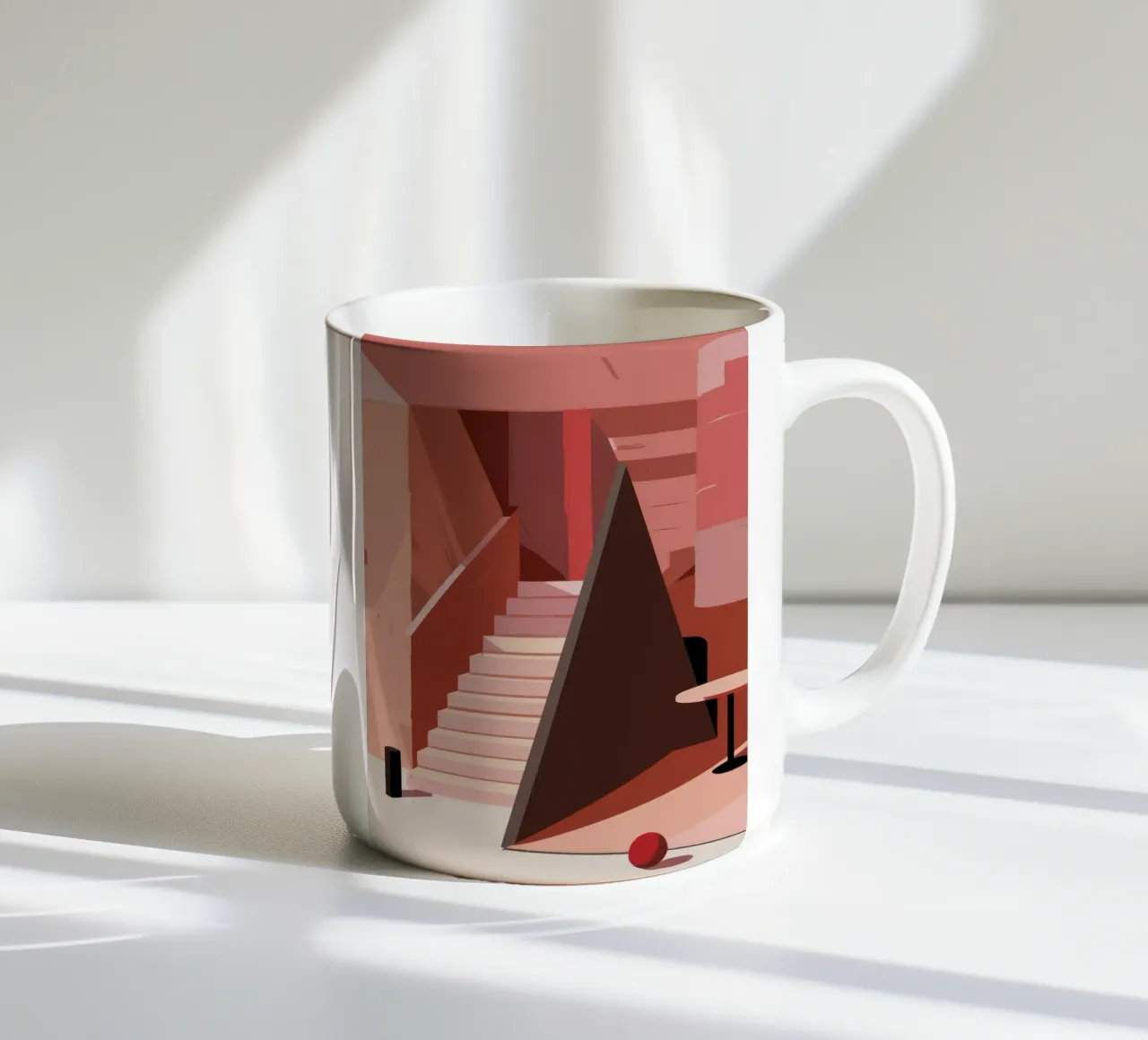 Scala monocromatica rosa tazza in ceramica da Jasper Rune
