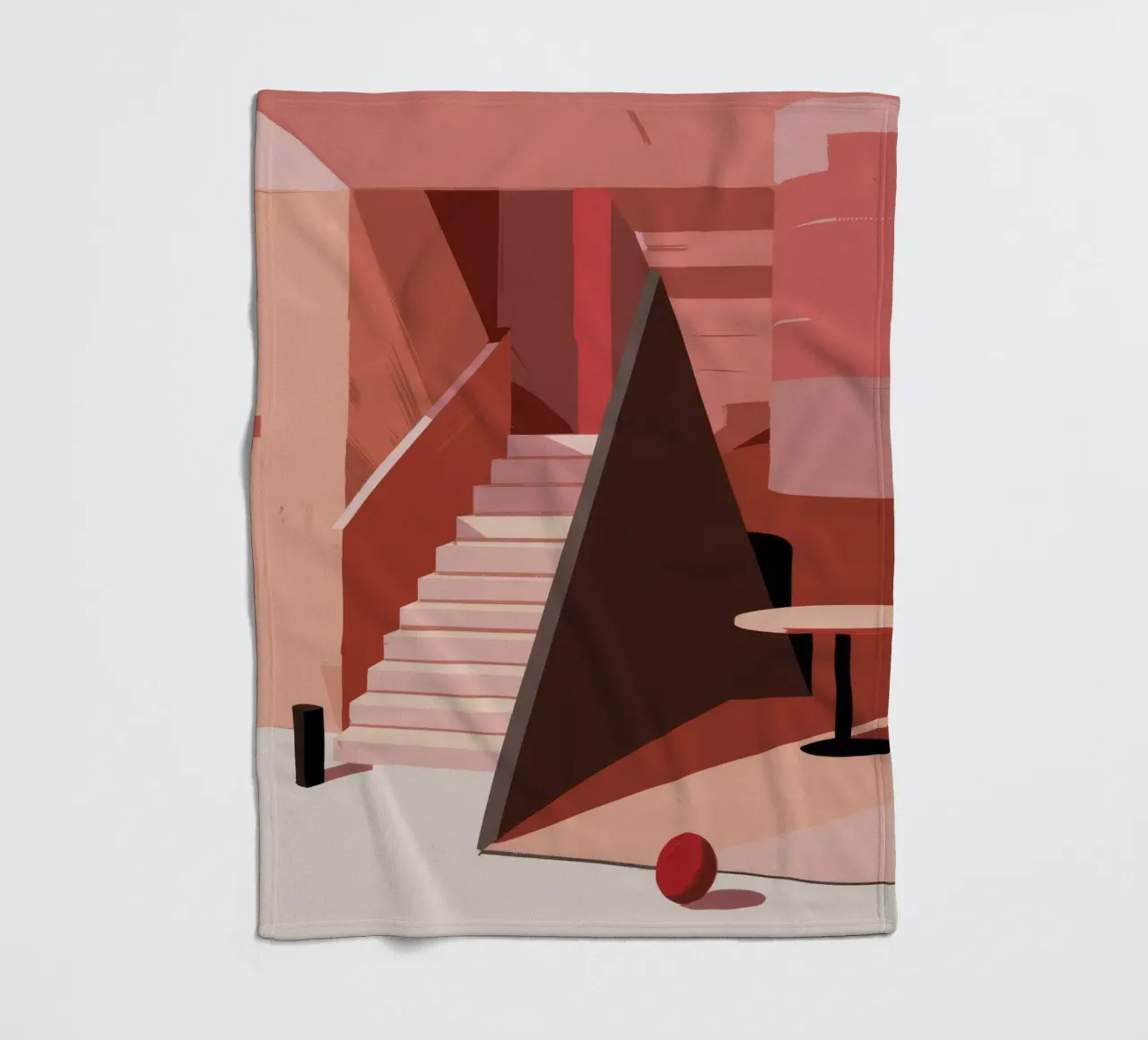 Scala monocromatica rosa coperta in pile da Jasper Rune