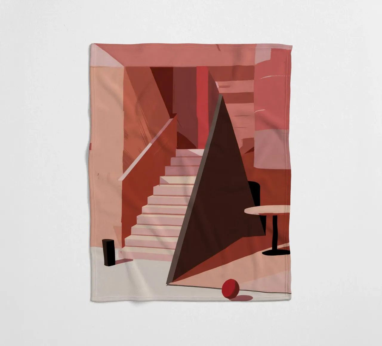 Scala monocromatica rosa coperta in pile da Jasper Rune