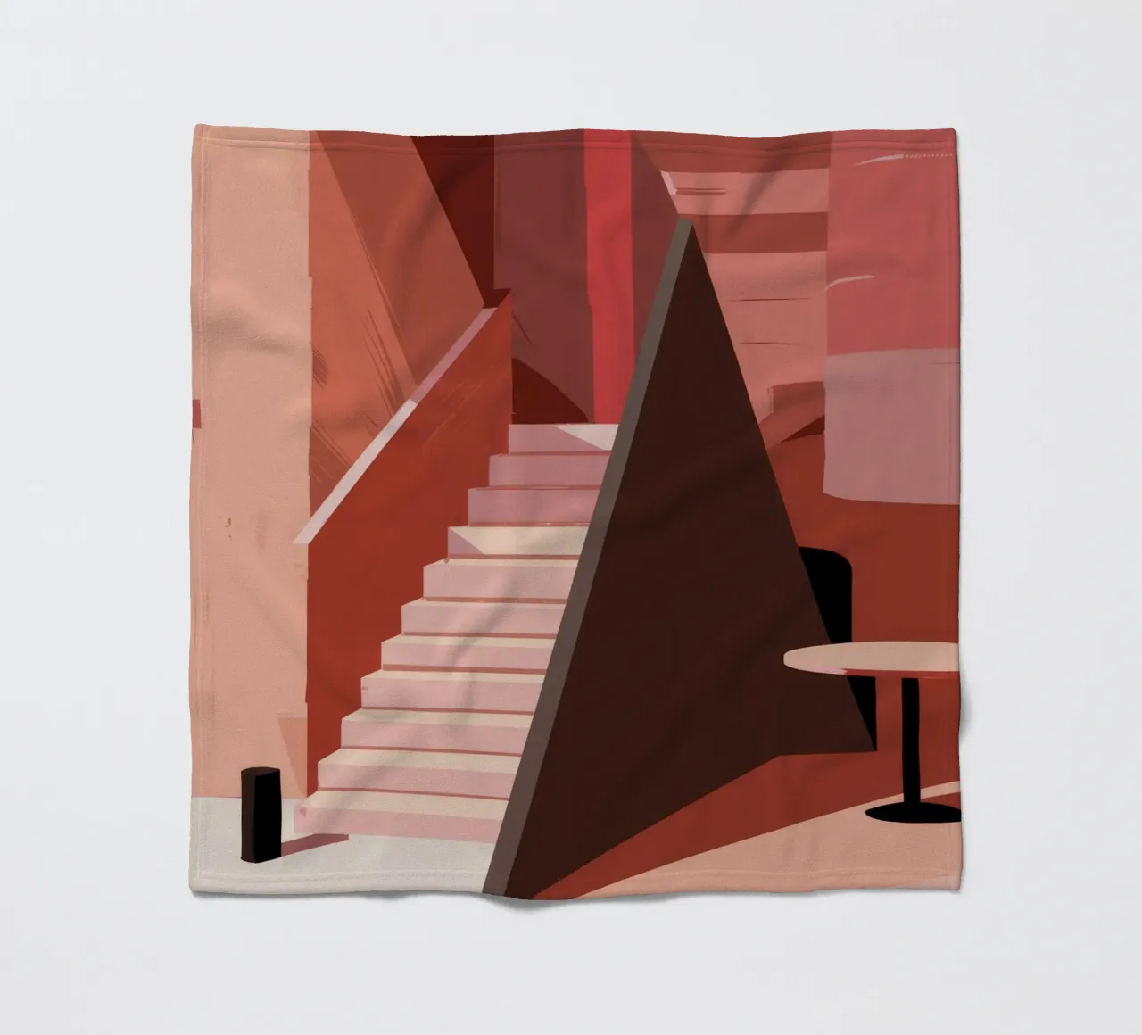 Scala monocromatica rosa coperta in pile da Jasper Rune