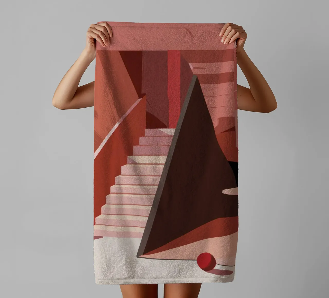 Scala monocromatica rosa asciugamano da bagno da Jasper Rune