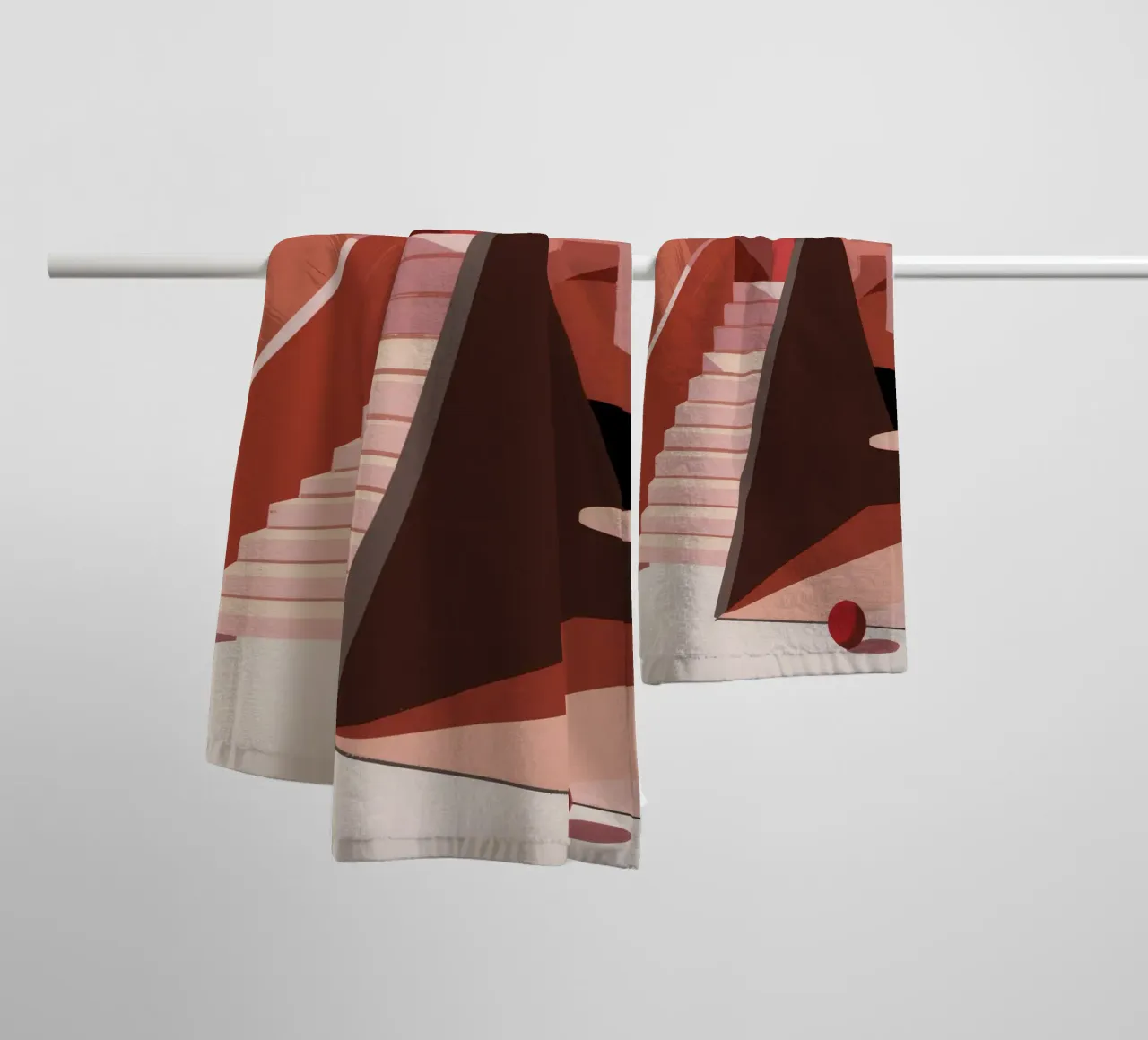 Scala monocromatica rosa asciugamano da bagno da Jasper Rune