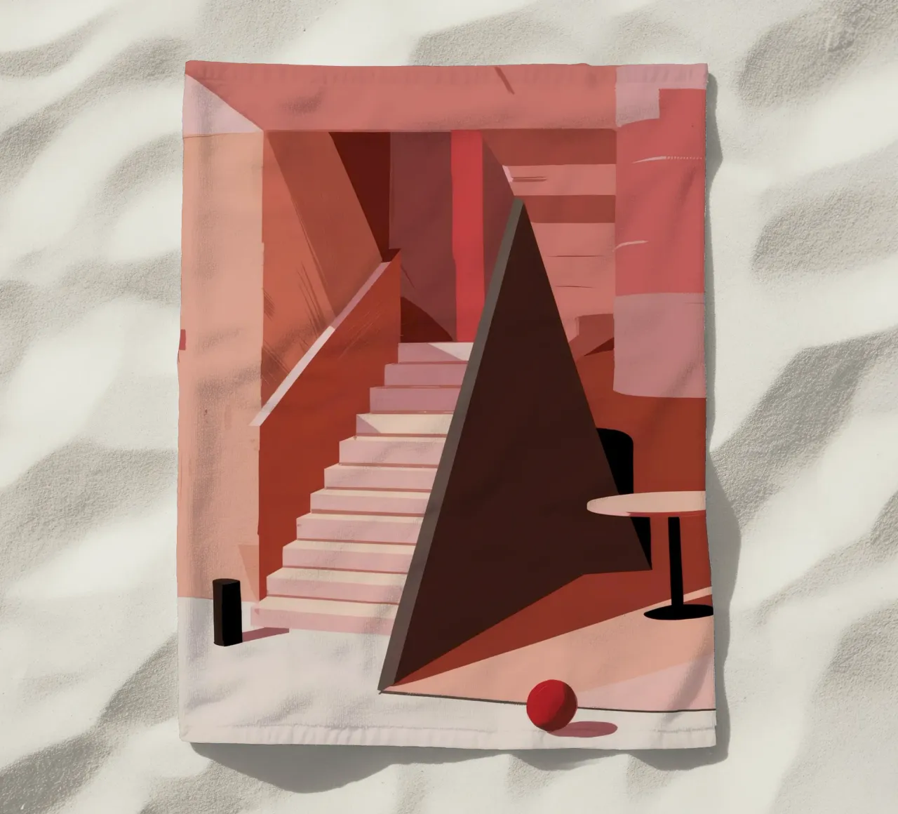 Scala monocromatica rosa telo mare da Jasper Rune