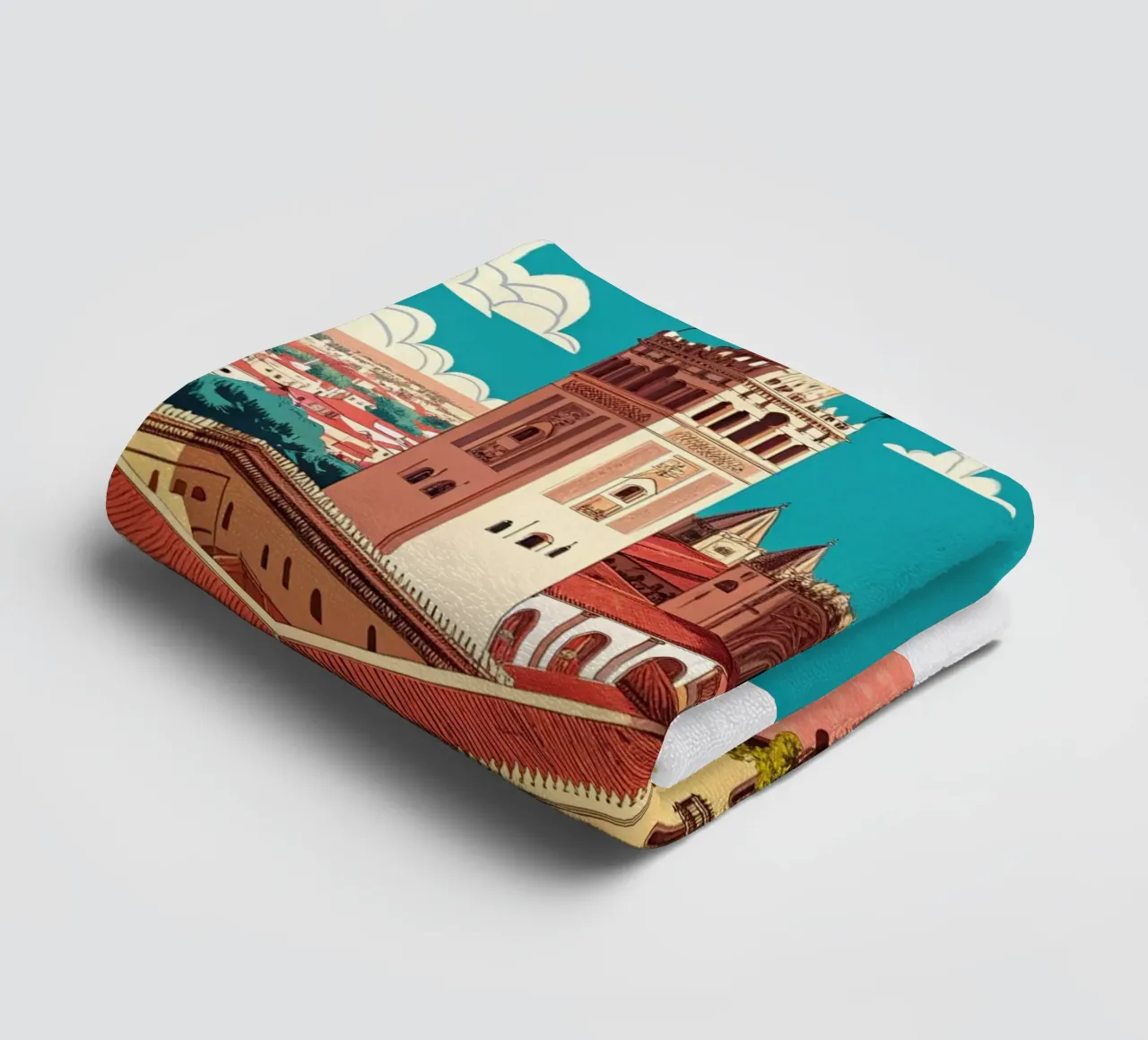 seville city drawing for traveling lover towel by sichanhan