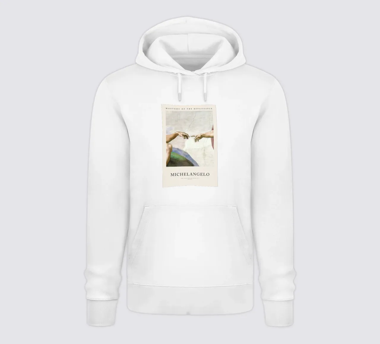 Michelangelo - The Creation of Adam felpa con cappuccio da Vintage by JUNIQE
