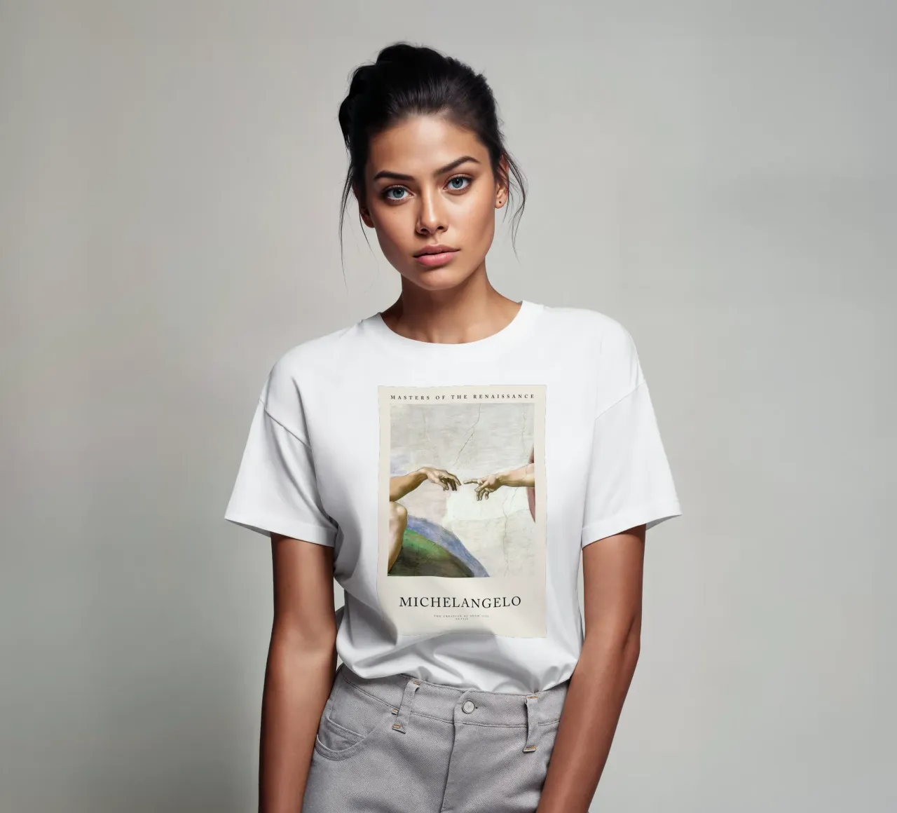 Michelangelo - The Creation of Adam t-shirt da Vintage by JUNIQE