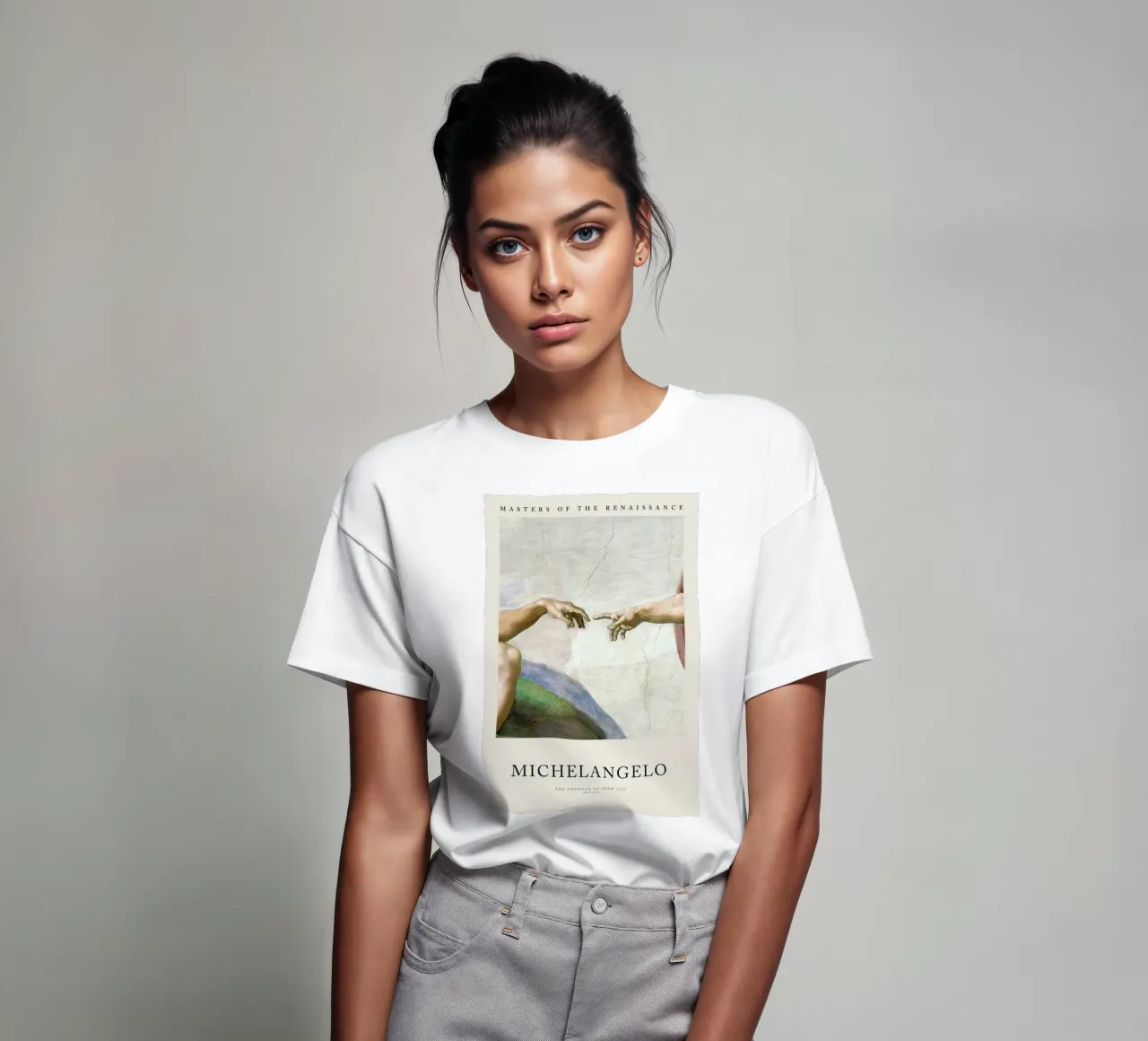 Michelangelo - The Creation of Adam camiseta de Vintage by JUNIQE