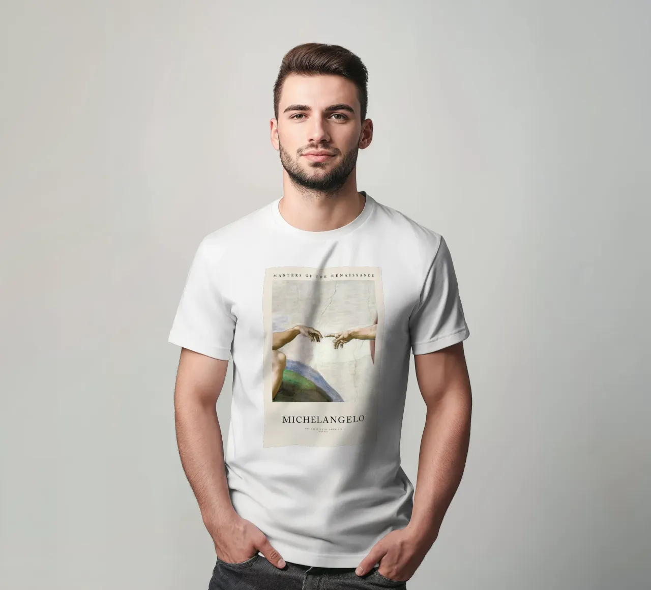 Michelangelo - The Creation of Adam t-shirt da Vintage by JUNIQE