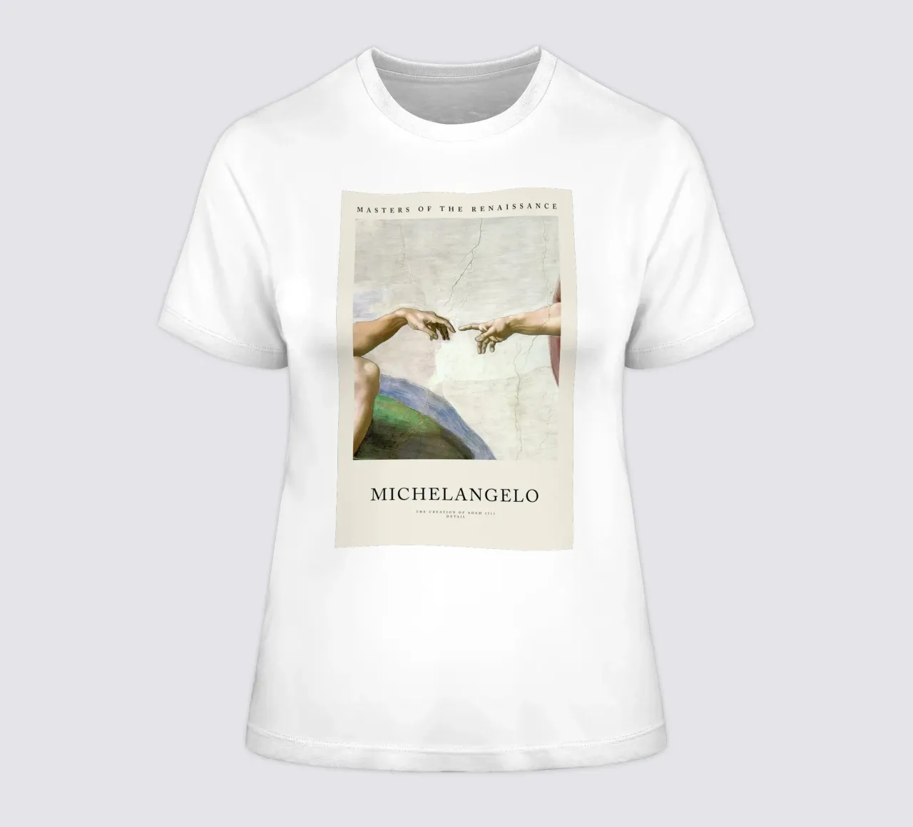 Michelangelo - The Creation of Adam t-shirt da donna da Vintage by JUNIQE