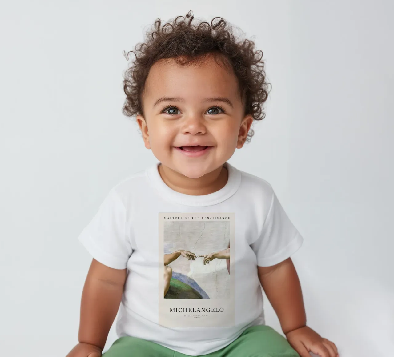 Michelangelo - The Creation of Adam maglietta neonato da Vintage by JUNIQE
