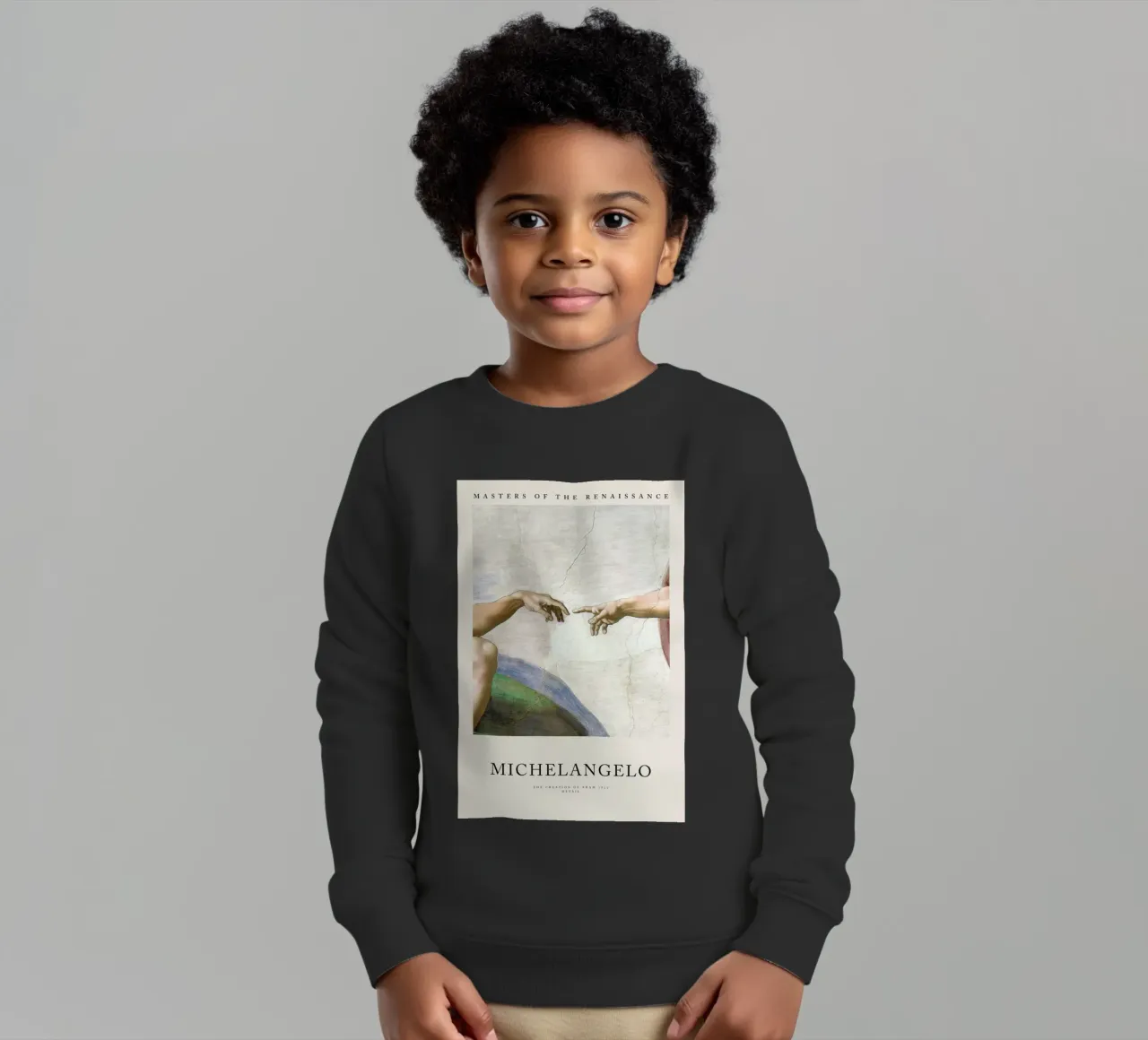 Michelangelo - The Creation of Adam felpa bambino da Vintage by JUNIQE