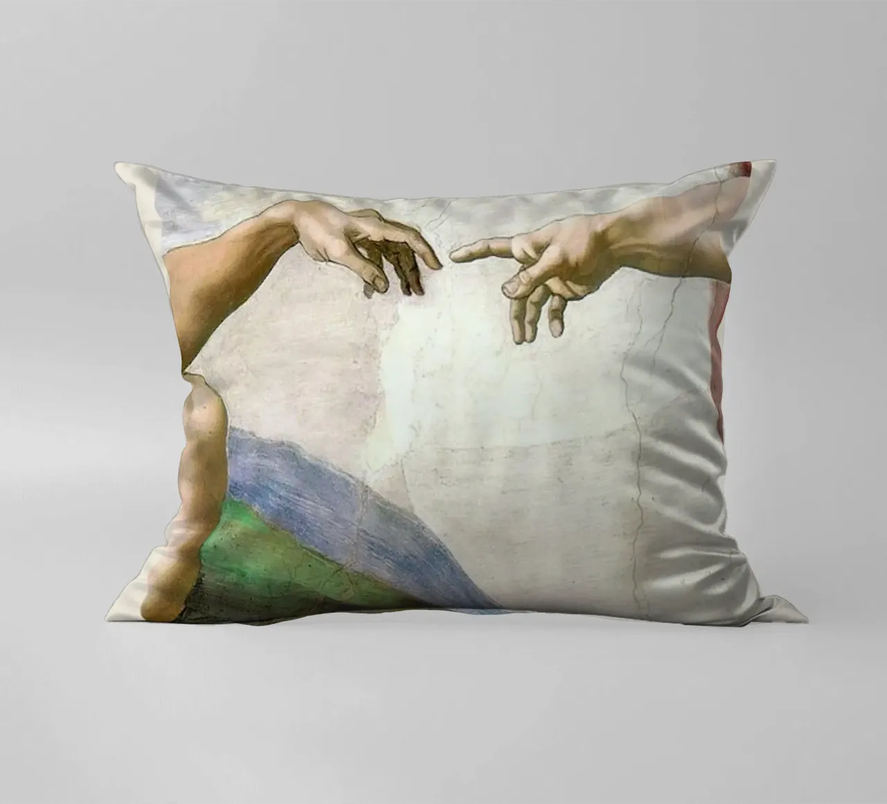 Michelangelo - The Creation of Adam cuscino da Vintage by JUNIQE