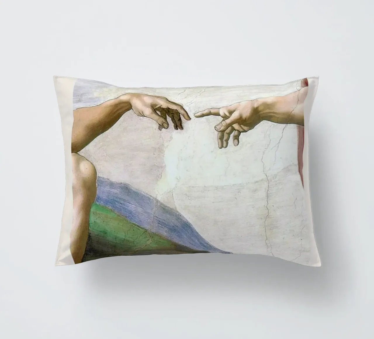 Michelangelo - The Creation of Adam cuscino da Vintage by JUNIQE