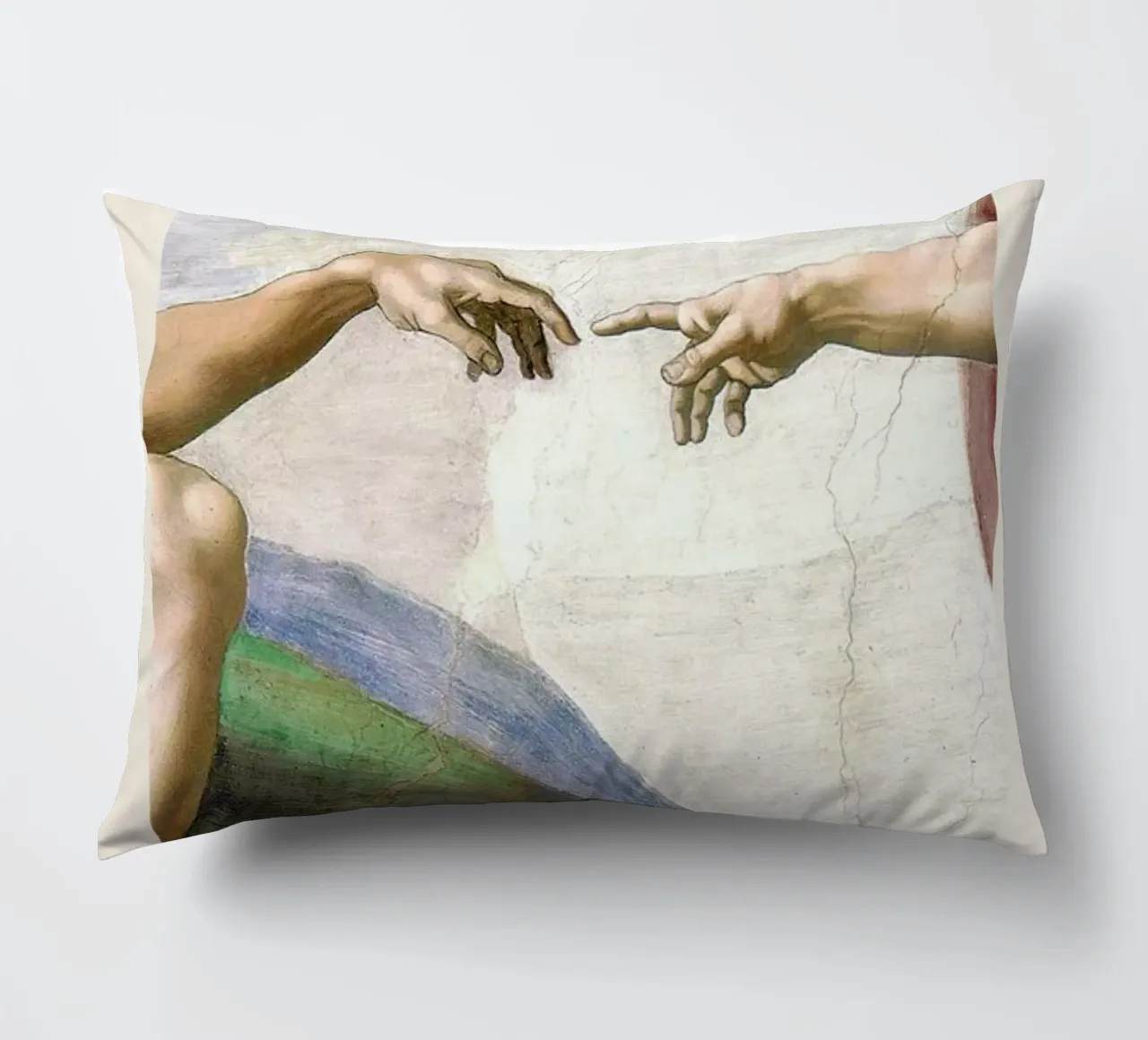 Michelangelo - The Creation of Adam cuscino da Vintage by JUNIQE