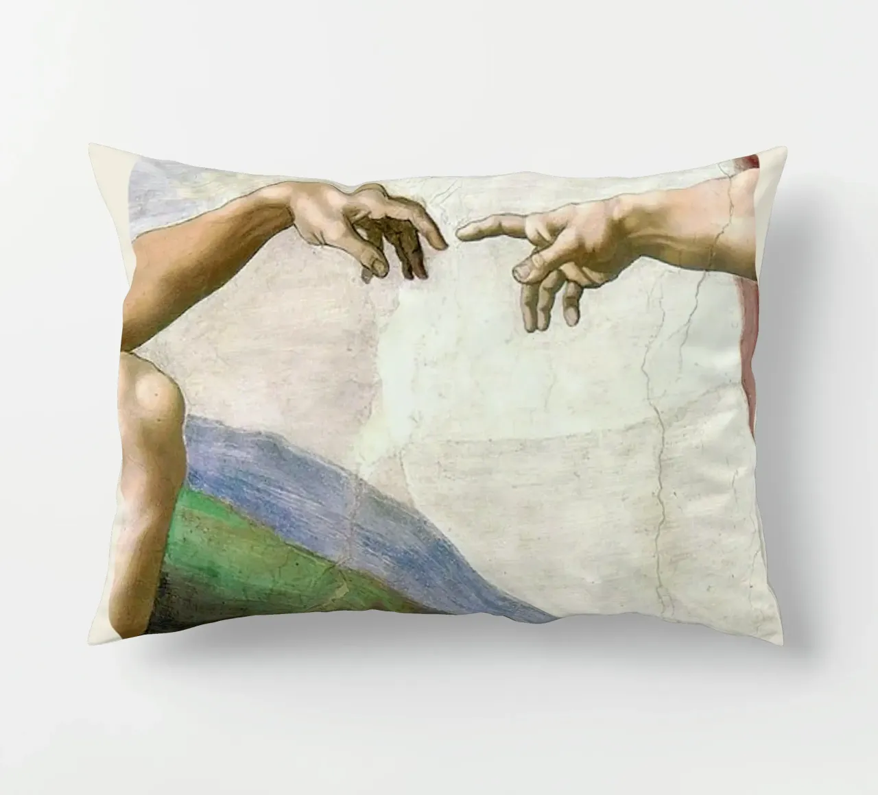 Michelangelo - The Creation of Adam cuscino da Vintage by JUNIQE