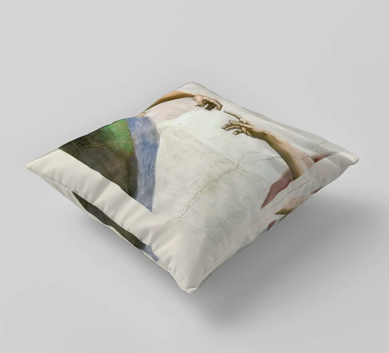 Michelangelo - The Creation of Adam cuscino da Vintage by JUNIQE