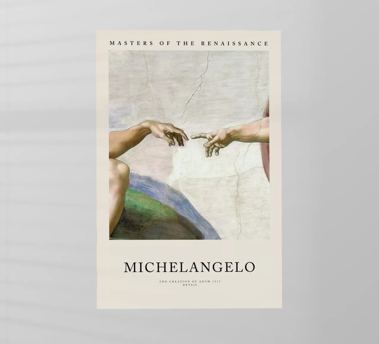Michelangelo - The Creation of Adam pellicola backlit da Vintage by JUNIQE