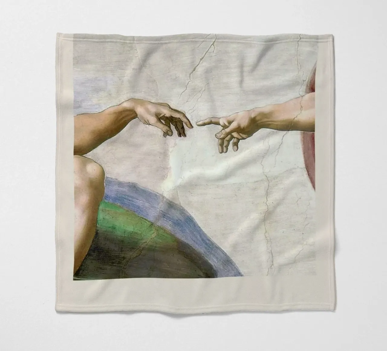 Michelangelo - The Creation of Adam coperta in pile da Vintage by JUNIQE