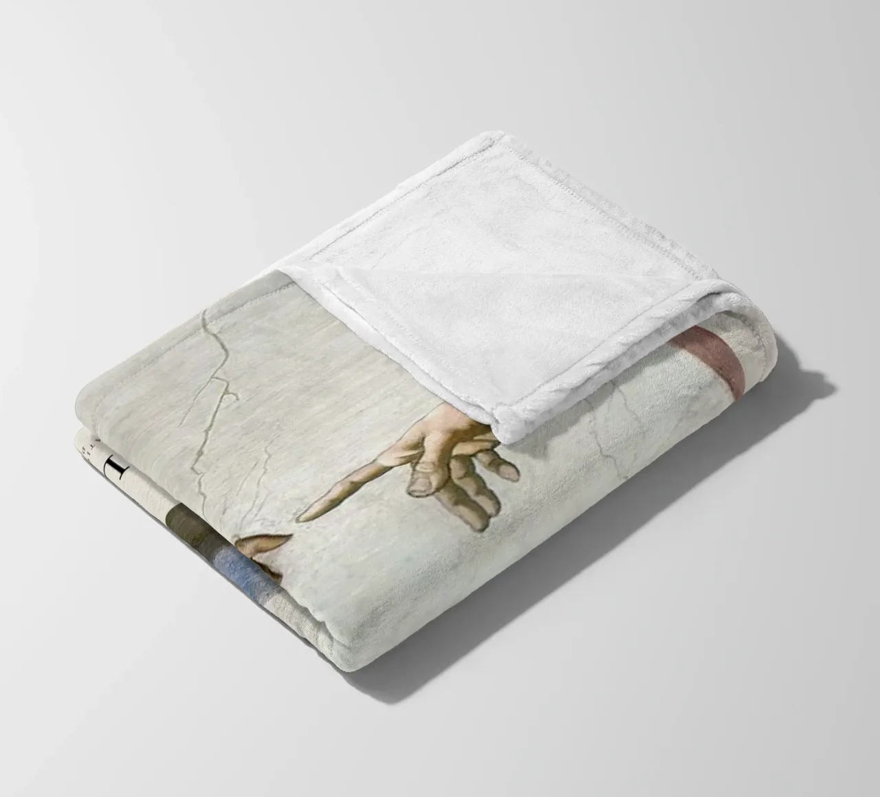 Michelangelo - The Creation of Adam coperta in pile da Vintage by JUNIQE