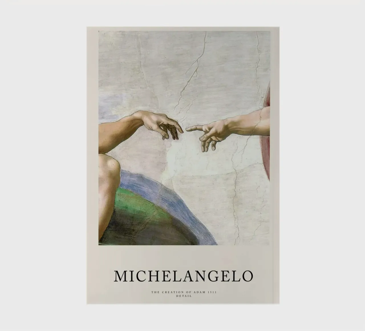 Michelangelo - The Creation of Adam diario da Vintage by JUNIQE