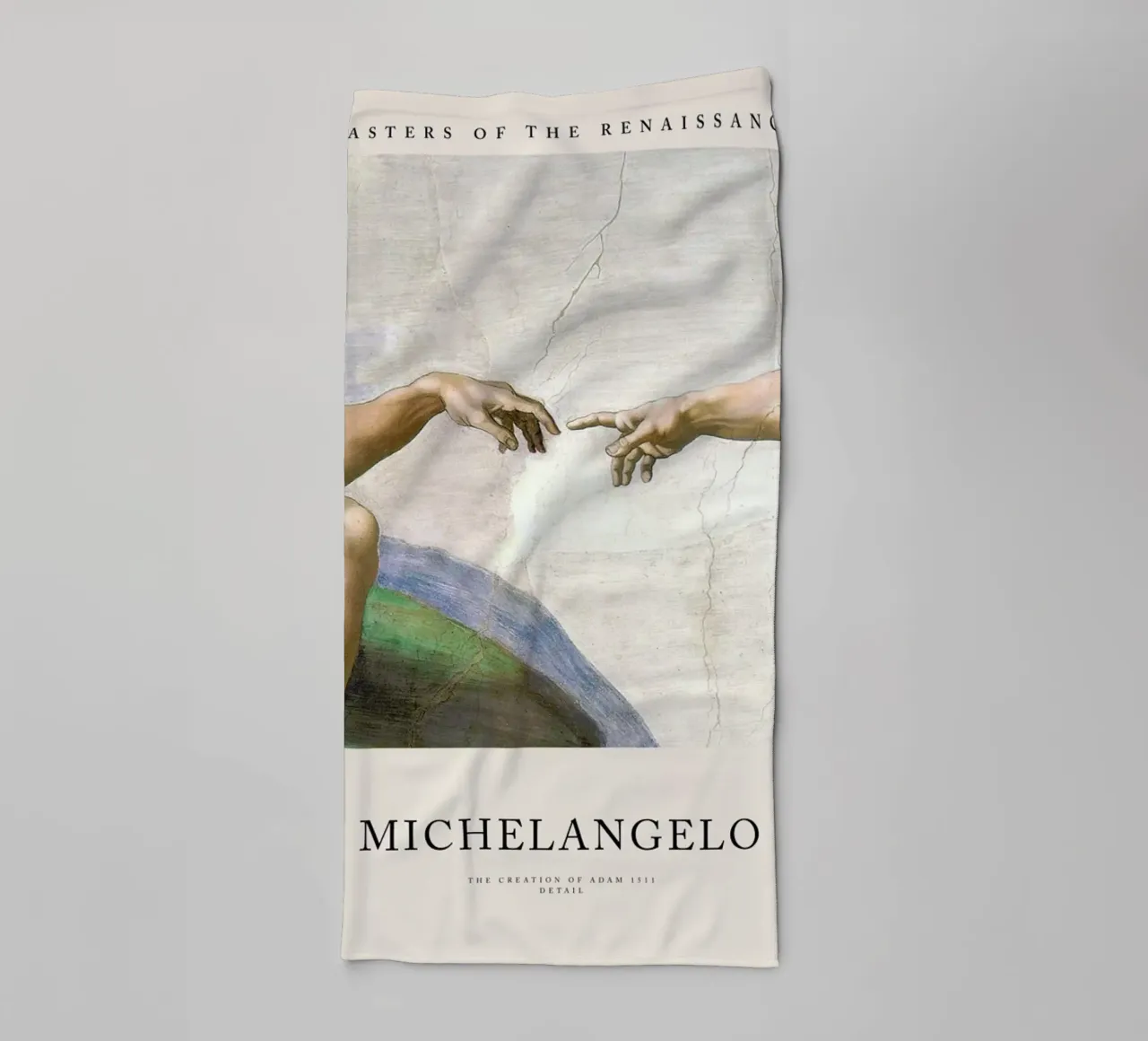 Michelangelo - The Creation of Adam towel by Vintage by JUNIQE