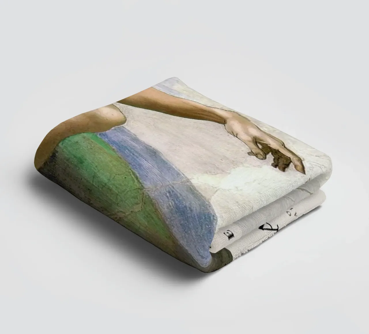 Michelangelo - The Creation of Adam towel by Vintage by JUNIQE