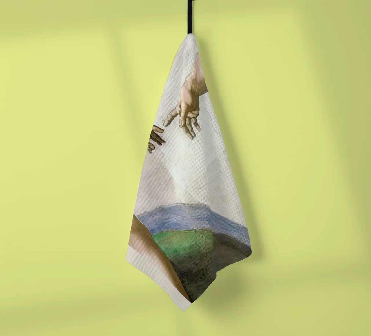 Michelangelo - The Creation of Adam torchon de Vintage by JUNIQE