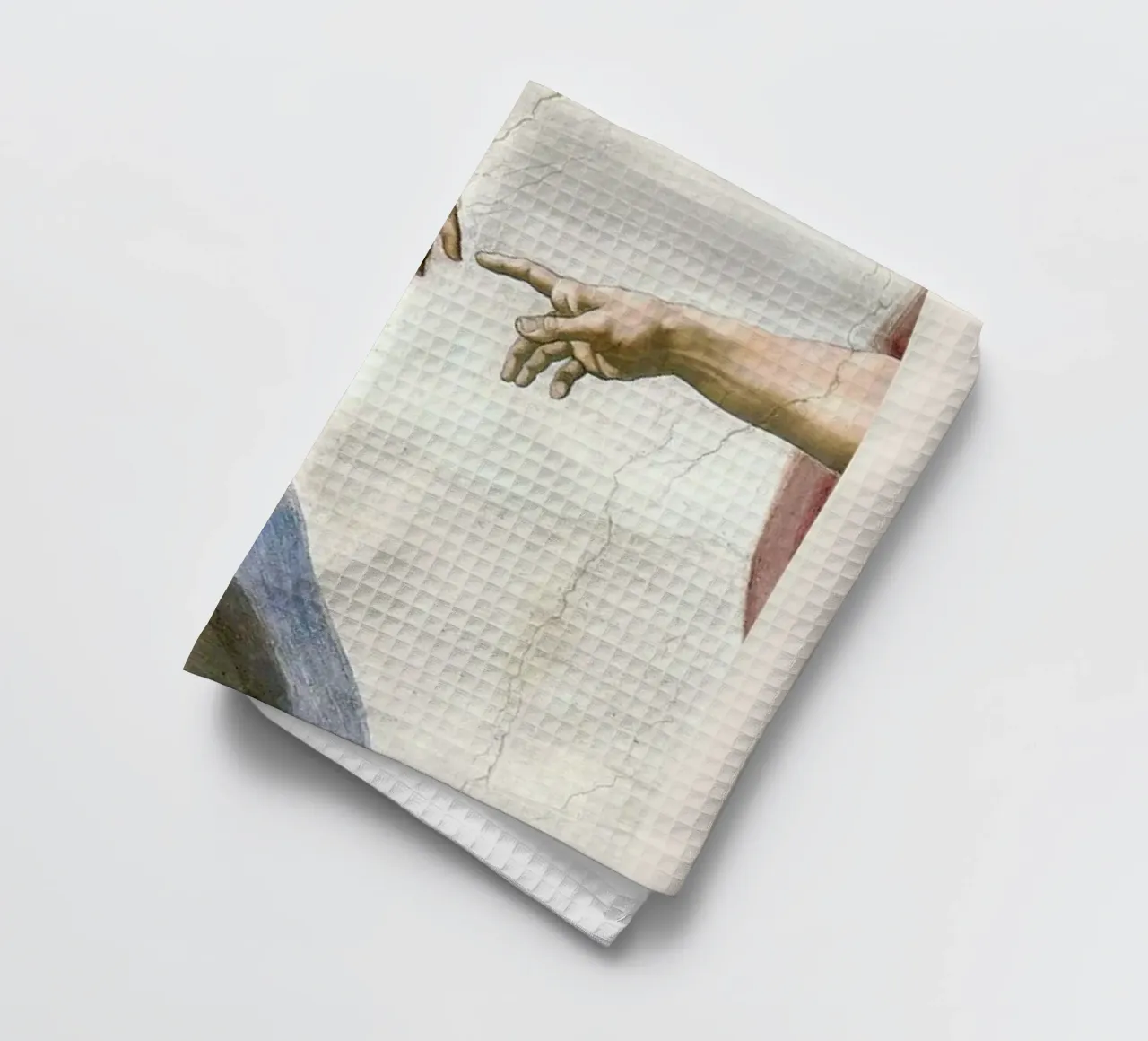 Michelangelo - The Creation of Adam torchon de Vintage by JUNIQE