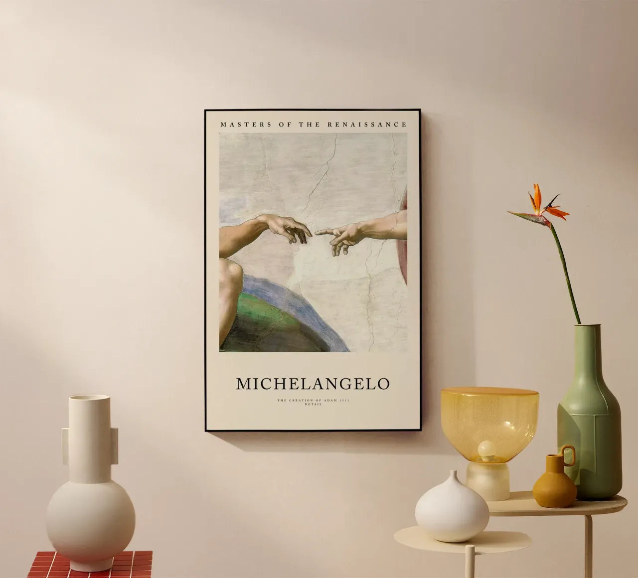 Michelangelo - The Creation of Adam plexiglass da Vintage by JUNIQE