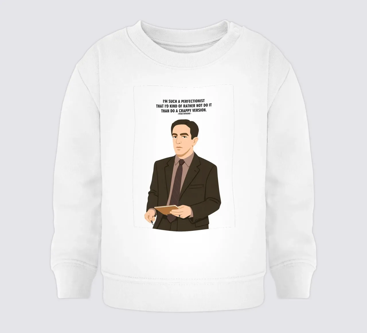 Ryan Howard The Office quotes felpa neonato da MoviesArt