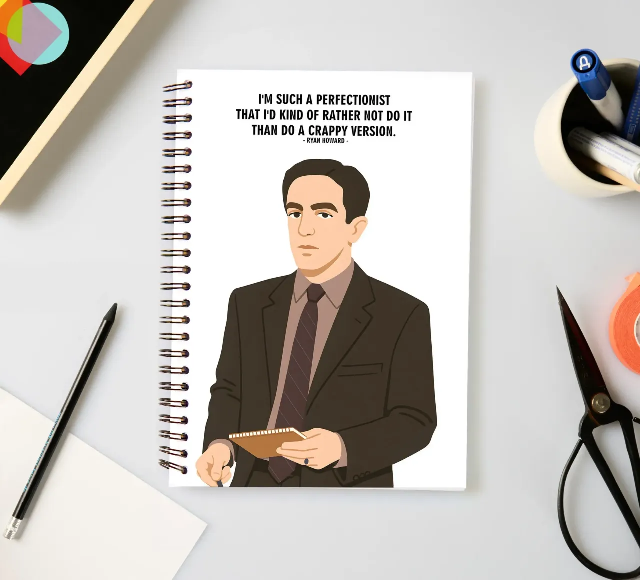 Ryan Howard The Office quotes spiral notebook by MoviesArt