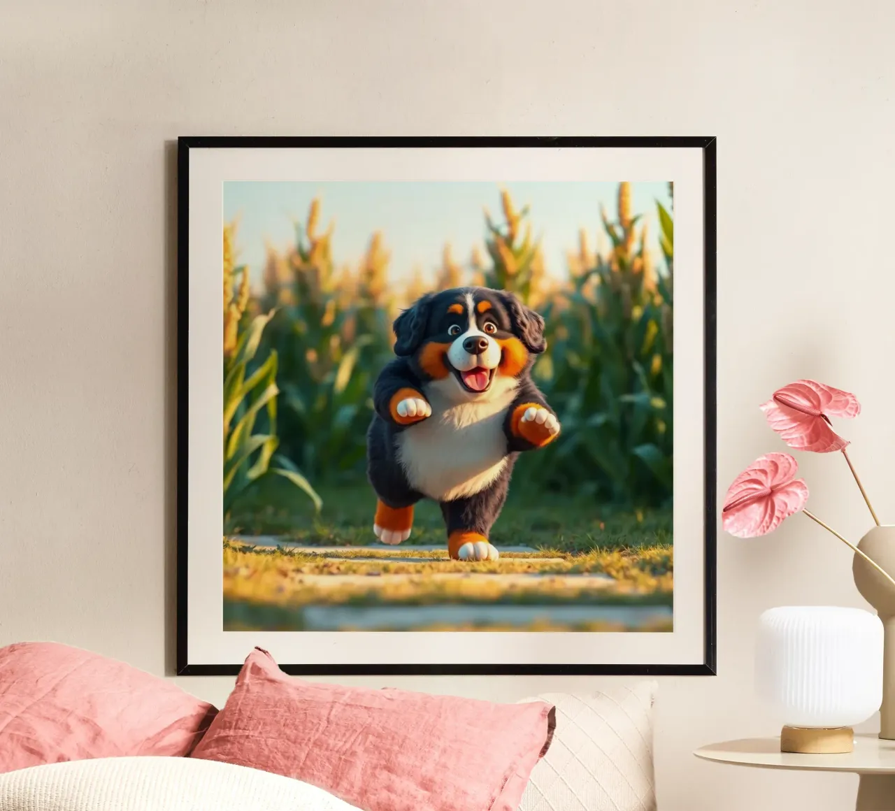 Stile Pixar e ultra-dolce poster con telaio in legno da Yumis.Beargang.and.Me