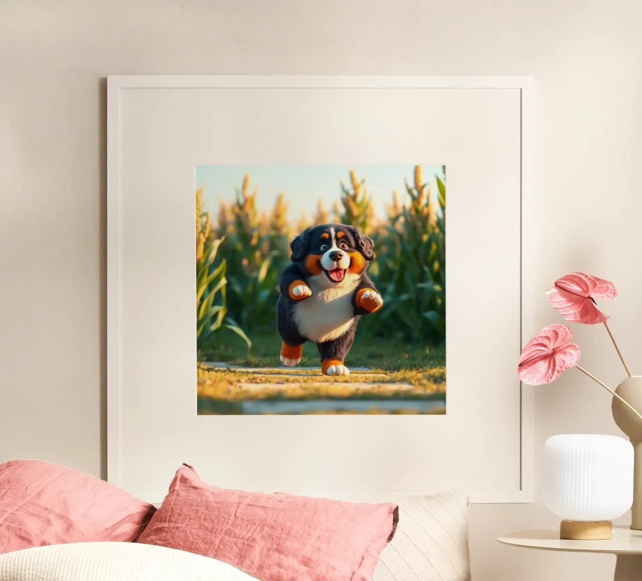 Stile Pixar e ultra-dolce poster con telaio in legno da Yumis.Beargang.and.Me