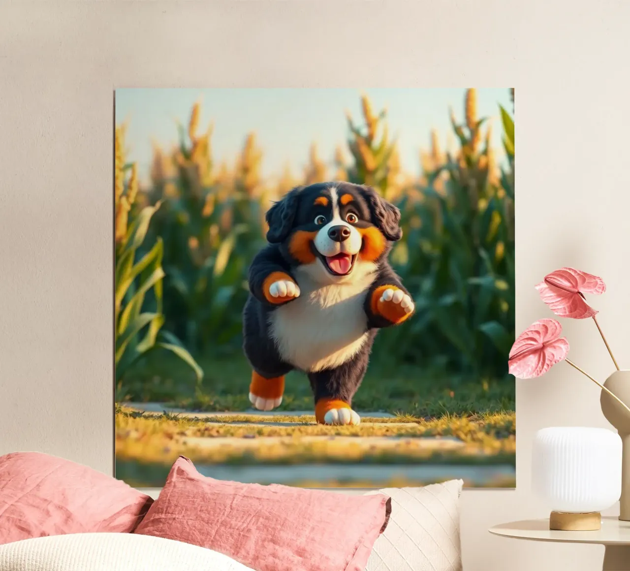Stile Pixar e ultra-dolce poster con telaio in legno da Yumis.Beargang.and.Me