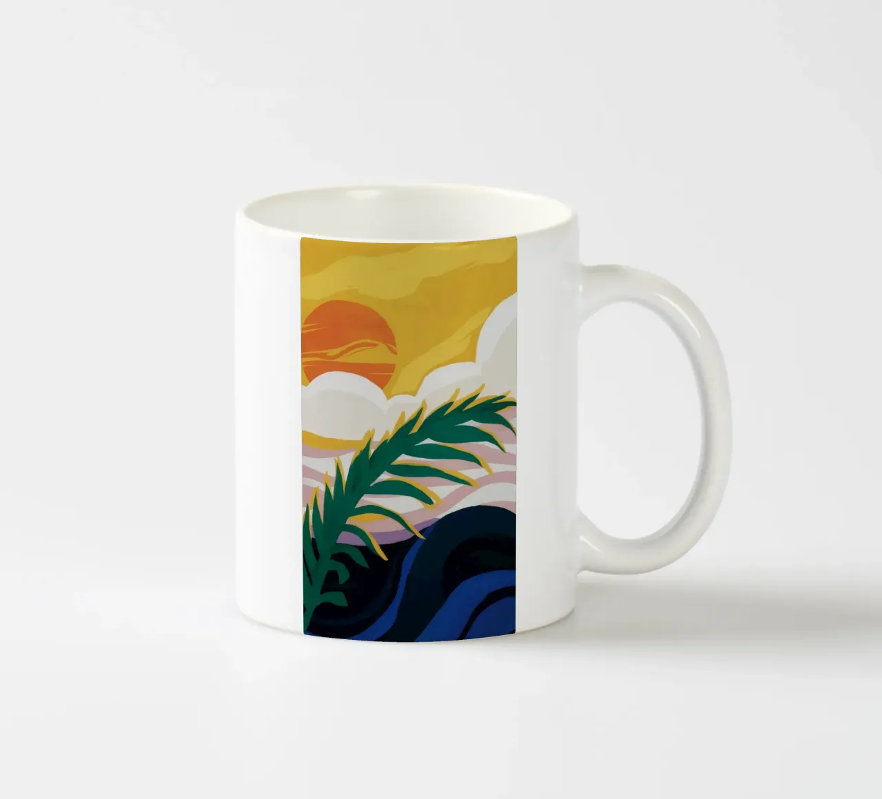 Tramonto delle foglie di palma tazza in ceramica da Jasper Rune