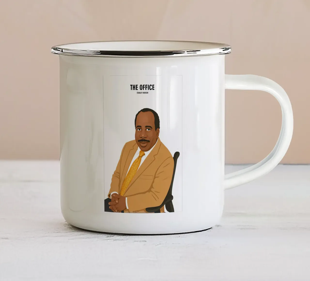 Stanley Hudson The Office tazza in smalto da MoviesArt