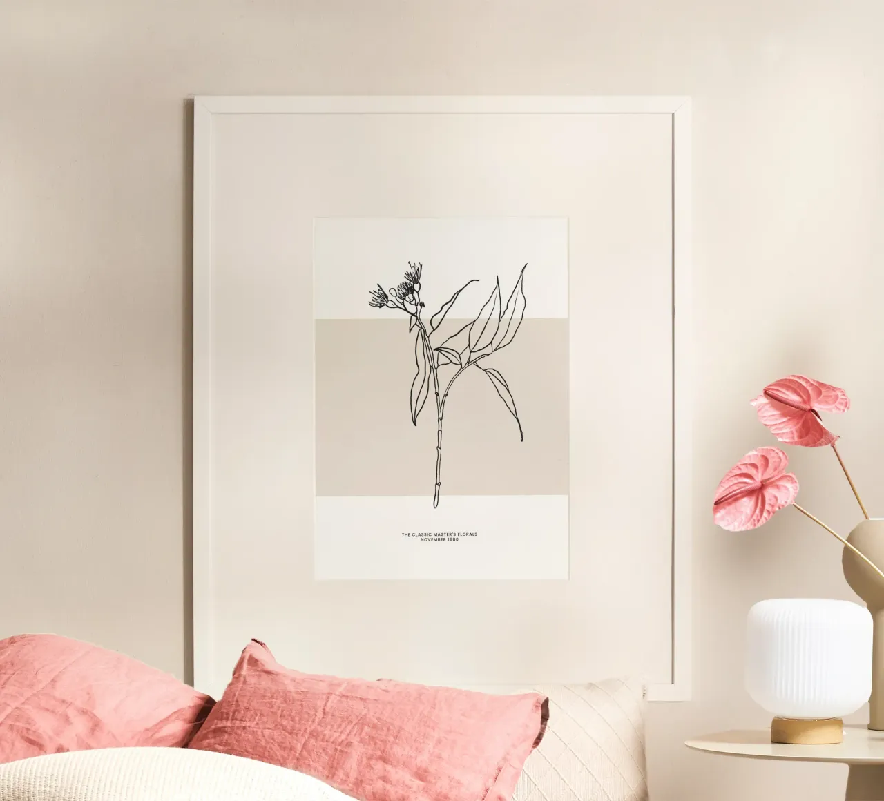 Abstract Botanics No 12 poster con telaio in legno da treechild