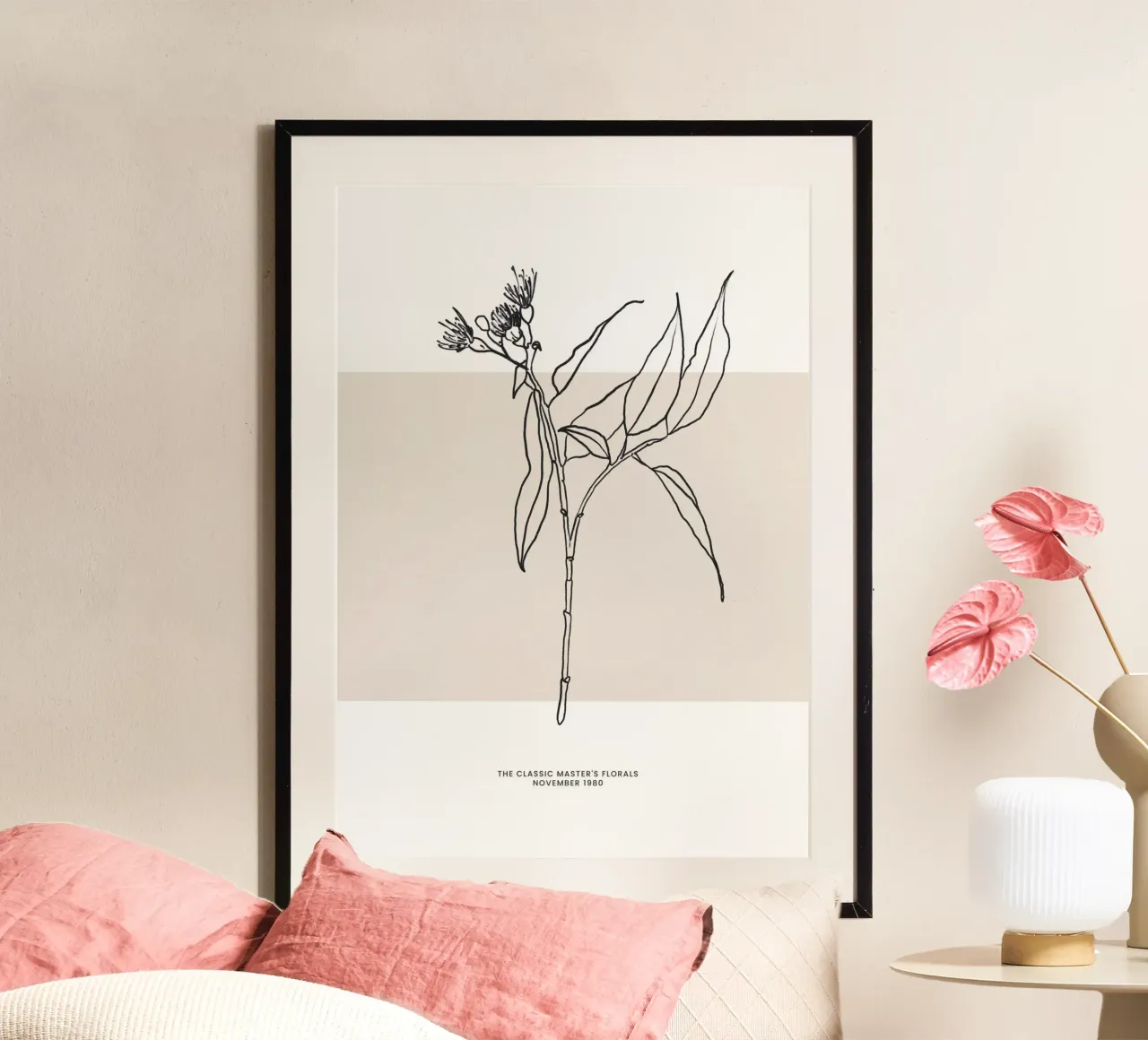 Abstract Botanics No 12 poster con telaio in legno da treechild