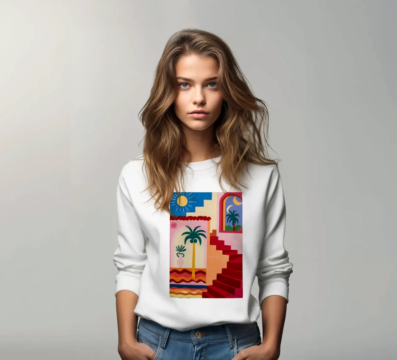 Stairway to Sunshine sweatshirt by Jasper Rune