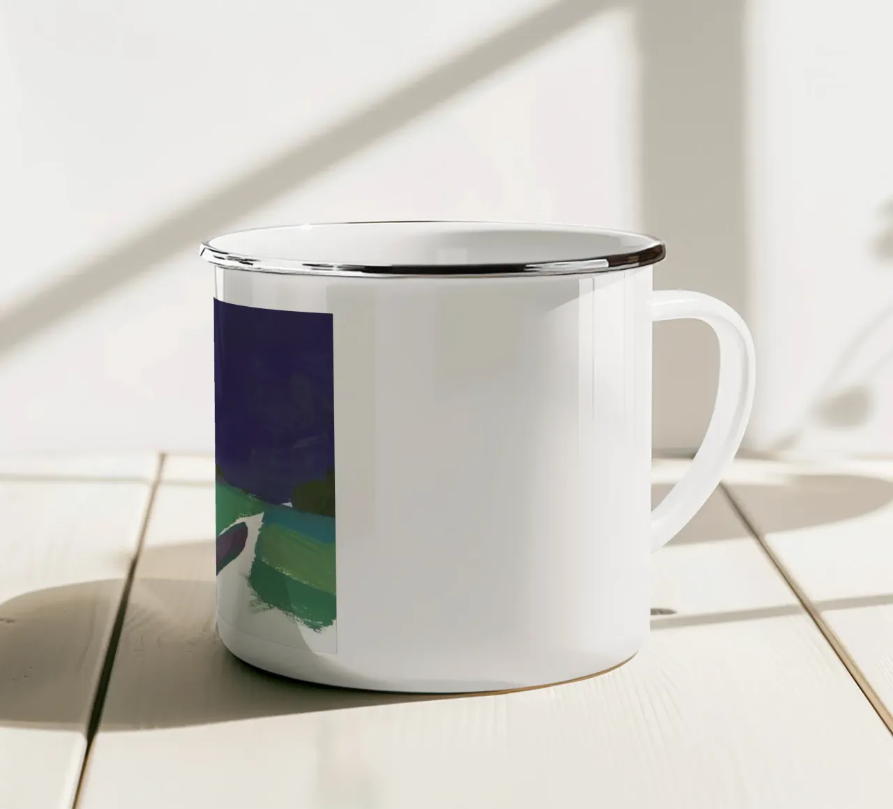 Night Walk tazza in smalto da Sonia Brittain