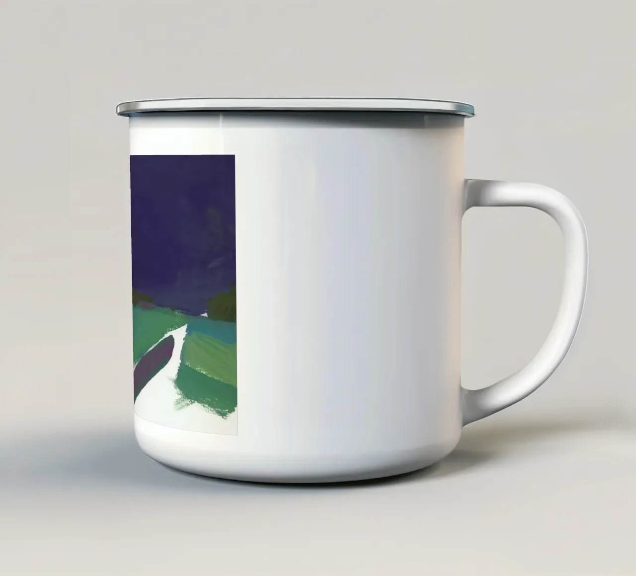 Night Walk tazza in smalto da Sonia Brittain