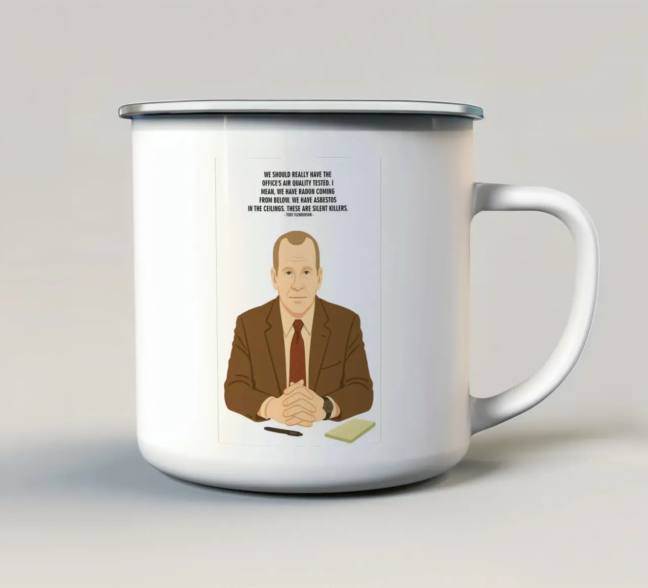 Toby Flenderson The Office quotes tazza in smalto da MoviesArt