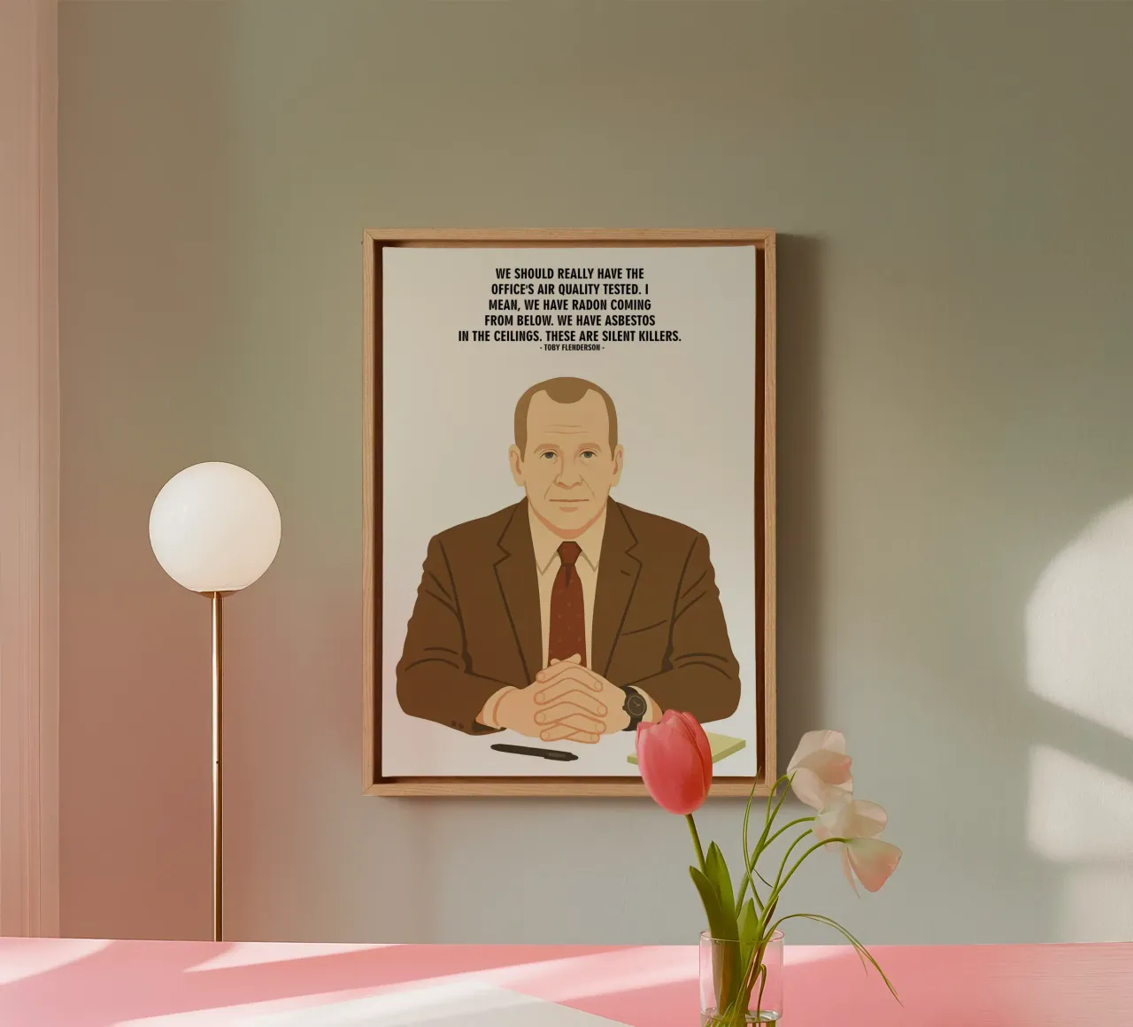 Toby Flenderson The Office quotes canvas met Baklijst van MoviesArt