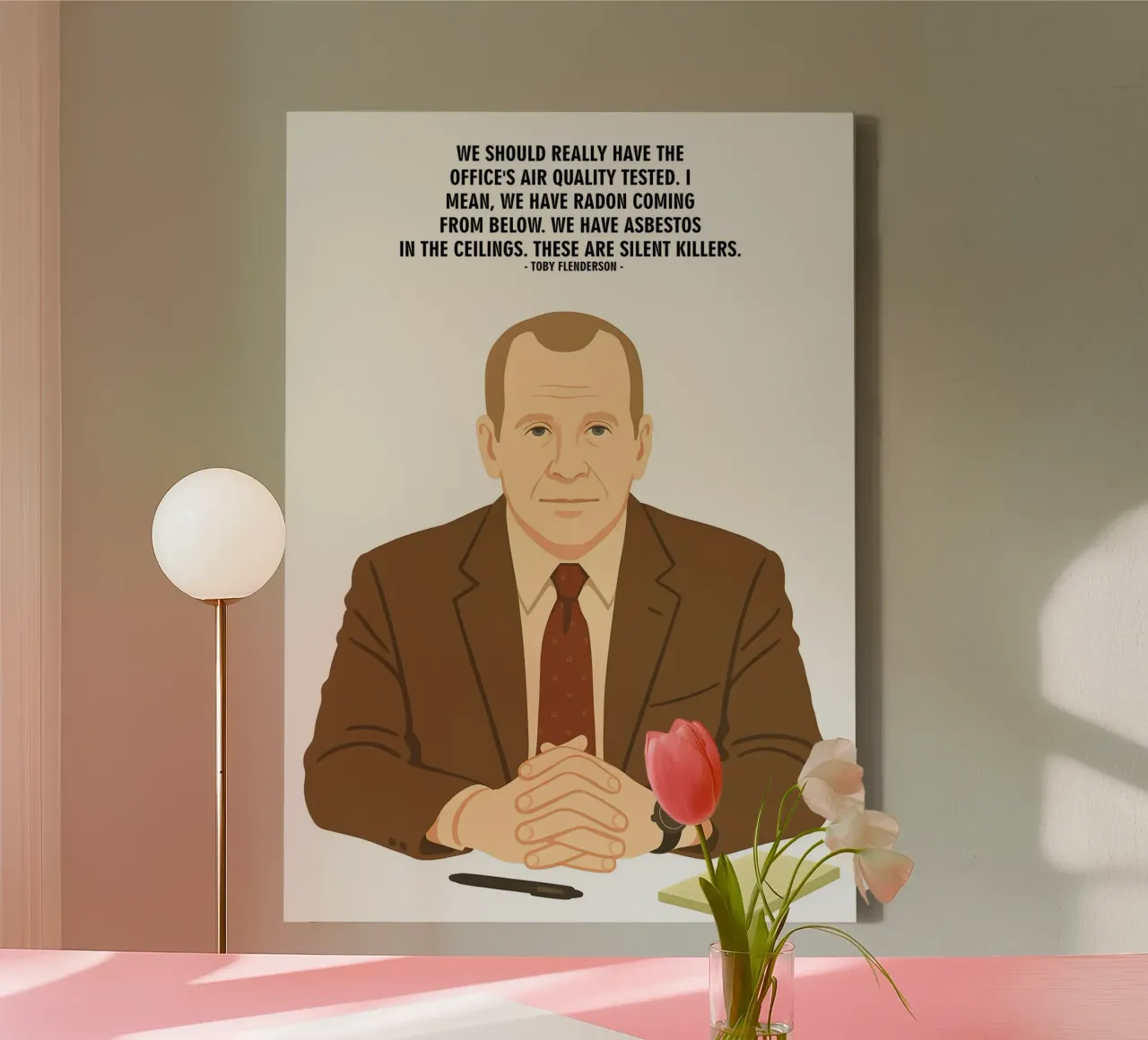 Toby Flenderson The Office quotes canvas met Baklijst van MoviesArt