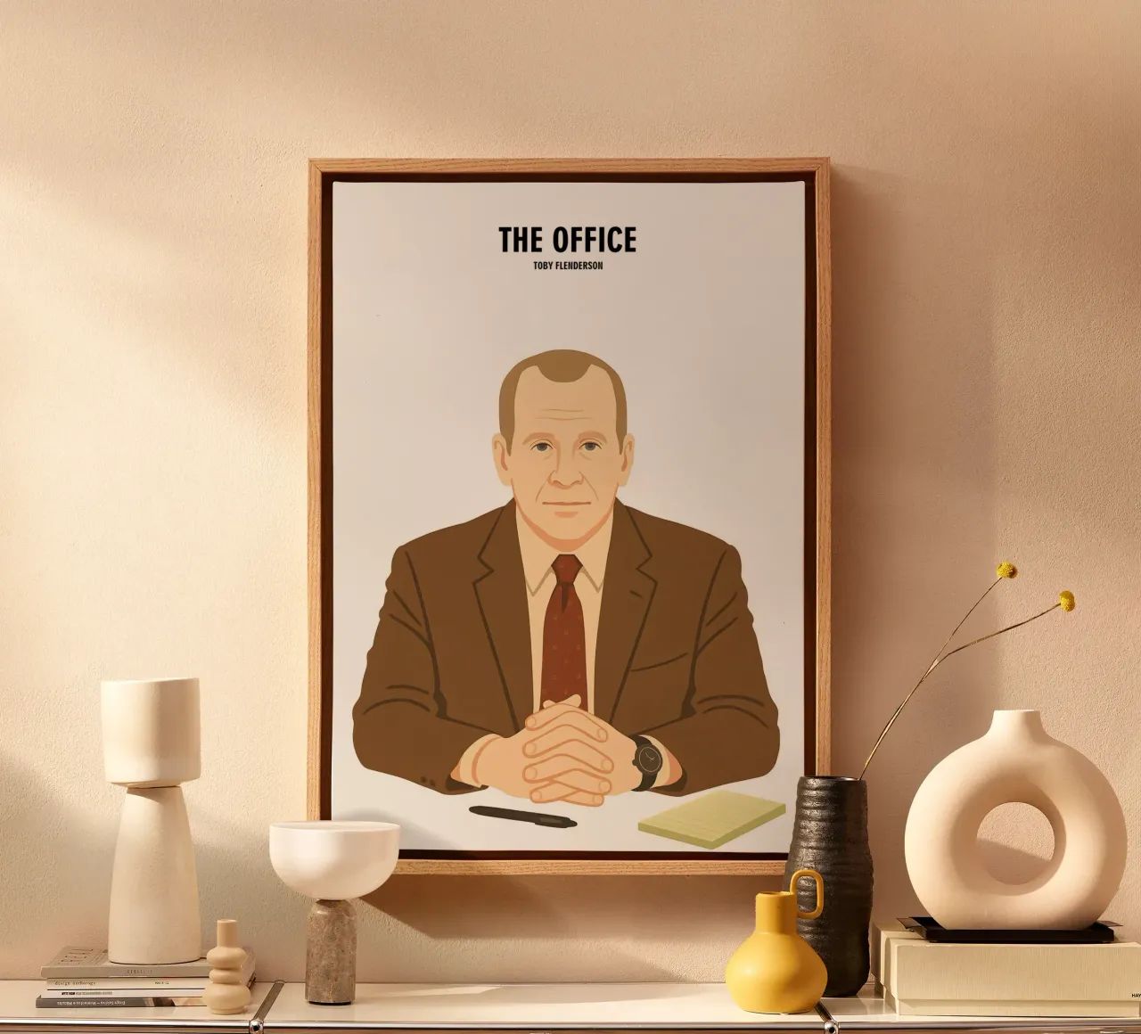 Toby Flenderson The Office tela con Cornice a cassetta da MoviesArt