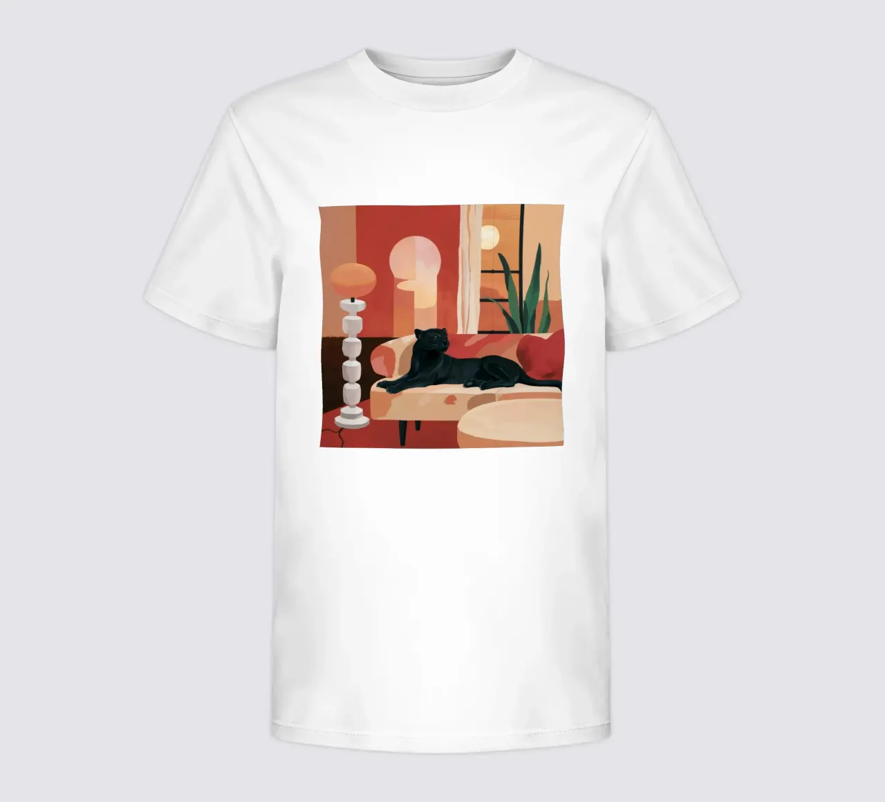 Panther in Repose kids t-shirt by Jasper Rune