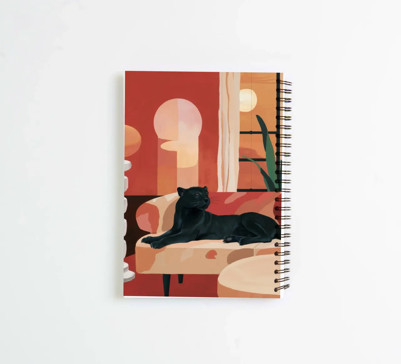 Panther in Repose spiral notebook by Jasper Rune